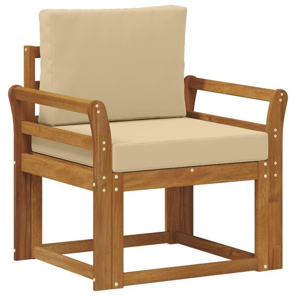 vidaXL &Otilde;uesohva Tugev akaatsiapuit ja pol&uuml;ester Neutraalne