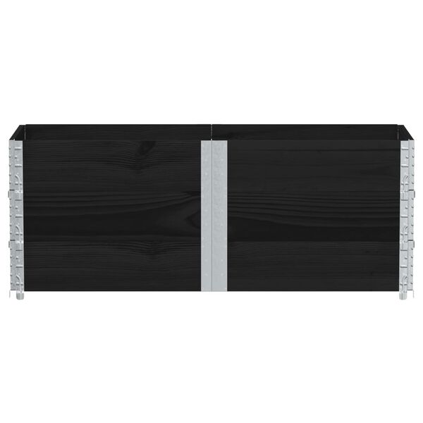 vidaXL kaubaaluste &auml;&auml;red 3 tk, must, 150x50 cm, toekas m&auml;nnipuit