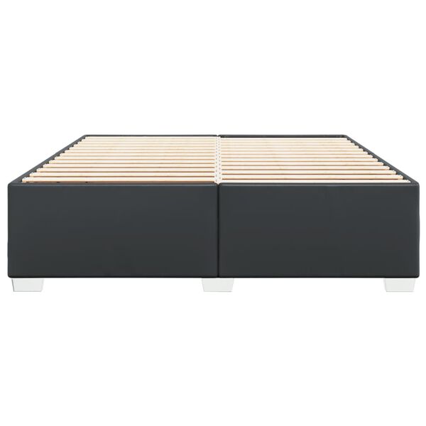 vidaXL voodiraam, must, 180x200 cm, kunstnahk