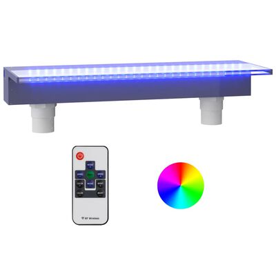 vidaXL purskkaevu kosk RGB LED-tuledega, akrüül, 60 cm