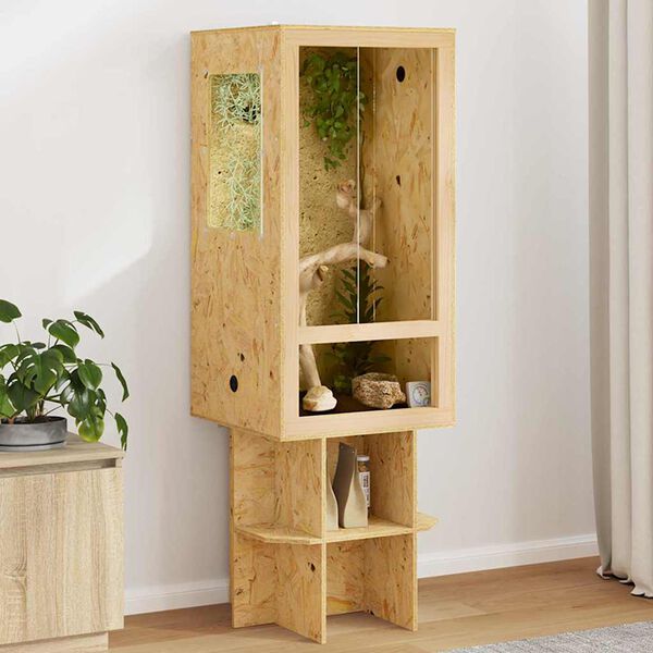 vidaXL Terrarium Pruun 50 x 50 x 130 cm OSB