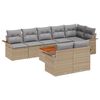vidaXL Aia Diivanikomplekt padjaga 9 pcs Beež pol&uuml;rotang