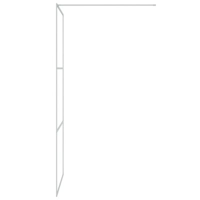 vidaXL dušinurga sein, hõbedane, 90 x 195 cm, läbipaistev ESG-klaas