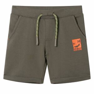 Laste l&uuml;hikesed p&uuml;ksid pingutusn&ouml;&ouml;riga, tume khaki, 116