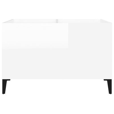 vidaXL plaadikapp, kõrgläikega valge, 74,5 x 38 x 48 cm, tehispuit