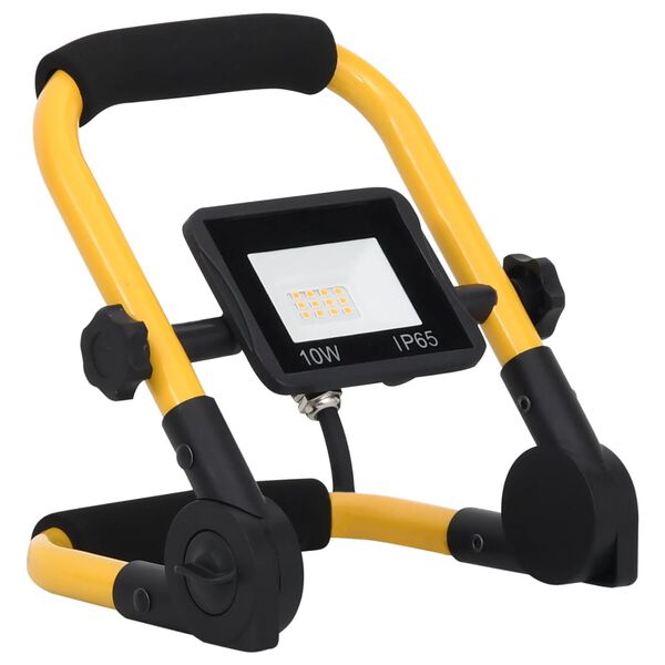 vidaXL käepidemega LED prožektor, 10 W, külm valge