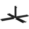 vidaXL Parasooli alus ristpulk Must Teras for 25-50 mm Pole