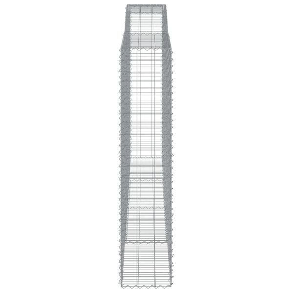 vidaXL kaarekujuline gabioonkorv, 400x50x220/240 cm, tsingitud raud