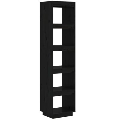 vidaXL raamaturiiul/ruumijagaja, must, 40x35x167 cm, täismännipuit