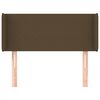 vidaXL voodipeats servadega, tumepruun, 103x16x78/88 cm, kangas