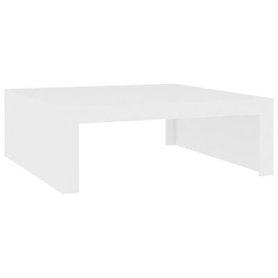 vidaXL kohvilaud, valge, 100 x 100 x 35 cm, puitlaastplaat