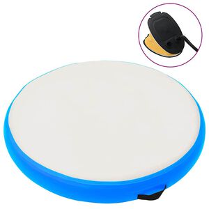 vidaXL t&auml;ispumbatav v&otilde;imlemismatt pumbaga 100x100x10 cm PVC sinine