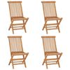 vidaXL 5-osaline kokkupandav aiamööbli komplekt, tiikpuu
