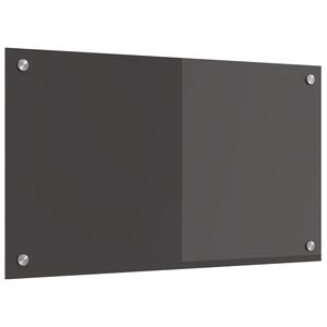 vidaXL K&ouml;gi Splashback Tumehall 70 x 40 x 0,6 cm karastatud klaas