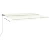 vidaXL automaatne varikatus, tuuleandur, LED, 5x3,5 m kreemjas