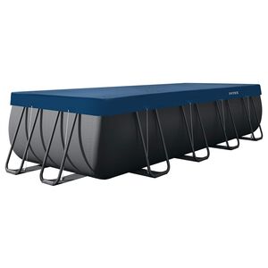 INTEX Basseini kate 549 x 274 cm Ristk&uuml;lik PVC Tume Sinine ja Hall