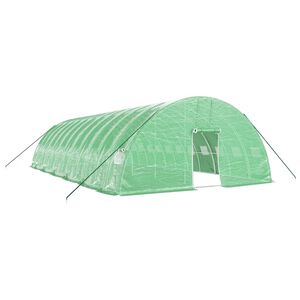 vidaXL kasvuhoone terasraamiga, roheline, 72 m&sup2;, 12x6x2,85 m