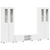 vidaXL Telerikapi komplekt sahtliga FLORIN 3 pcs Valge Tehispuit