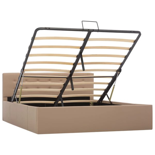 vidaXL h&uuml;drauliline hoiukastiga voodiraam kunstnahk 140x200 cm