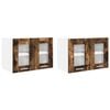 vidaXL Seinakapp 2 pcs Suitsetatud tamm Tehispuit