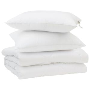 vidaXL Suvised teki padjaga 3 pcs Valge Mikrofiiber