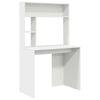 vidaXL Laud riiuliga ladustamisega Valge 91 x 50 x 149 cm Tehispuit