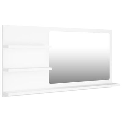 vidaXL vannitoa peeglikapp valge 90x10,5x45 cm puitlaastplaat