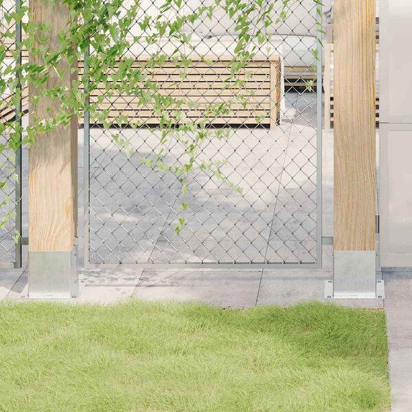 vidaXL postialused ruudukujulised 4 tk, 141x141 mm, tsingitud teras