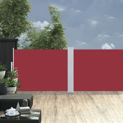 vidaXL lahtitõmmatav külgsein, punane, 120 x 1000 cm