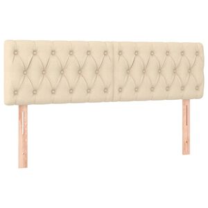 vidaXL voodipeatsid, kreemjas, 144x7x78/88 cm, kangas