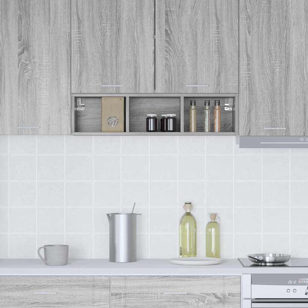 vidaXL Seinakapp ladustamisega Hall Sonoma 20 x 29,5 x 80 cm Tehispuit