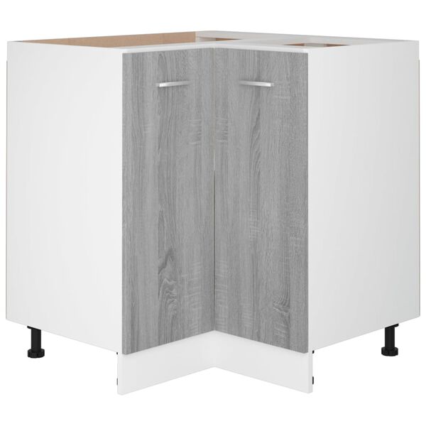 vidaXL köögikapp "Lyon", hall Sonoma värvi, 75,5 x 75,5 x 81,5 cm, töödeldud puit