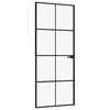vidaXL siseuks, must, 83x201,5 cm, karastatud klaas/alumiinium, &otilde;huke