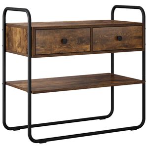 vidaXL Konsoollaud Suitsutatud tamm 80 x 40 x 75 cm Tehispuit