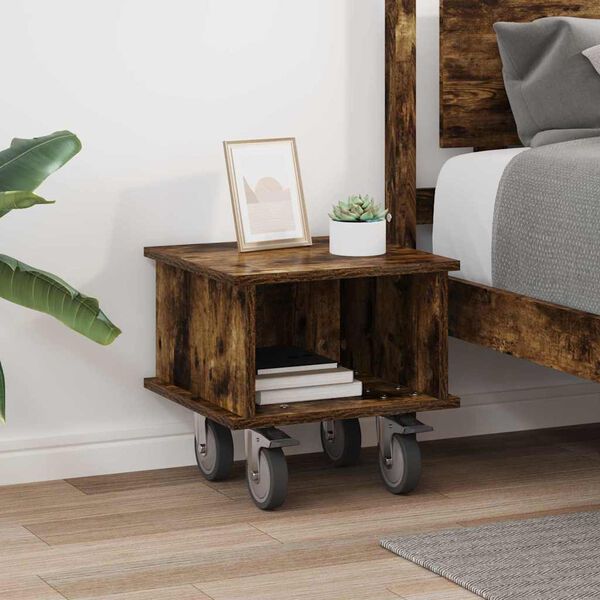 vidaXL Telerialus Suitsetatud tamm 37 x 35 x 35 cm Tehispuit