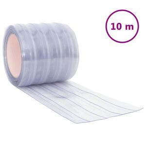 vidaXL uksekardin l&auml;bipaistev 200 mm x 1,6 mm 10 m PVC