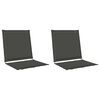 vidaXL Istme ja seljatoe padjad 2 pcs Antratsiit 47 x 45 x 2 cm