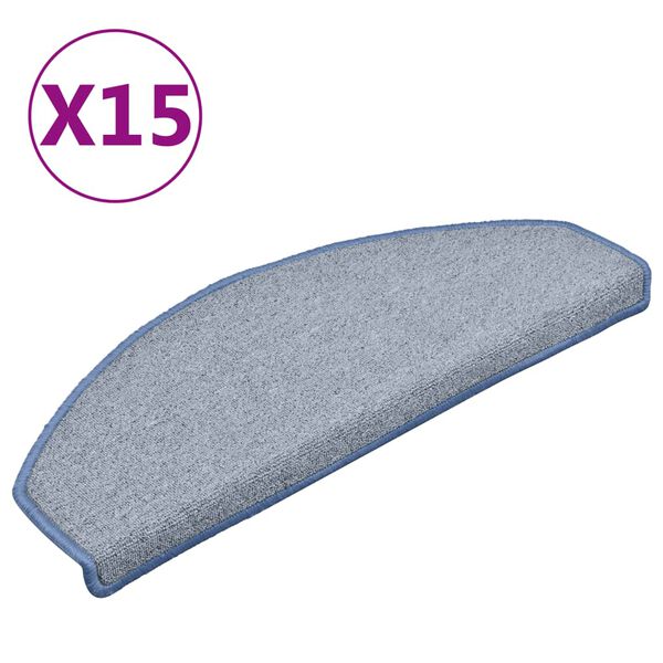 vidaXL trepimatid 15 tk 65 x 24 x 4 cm helehall ja sinine poolringikujulised suured