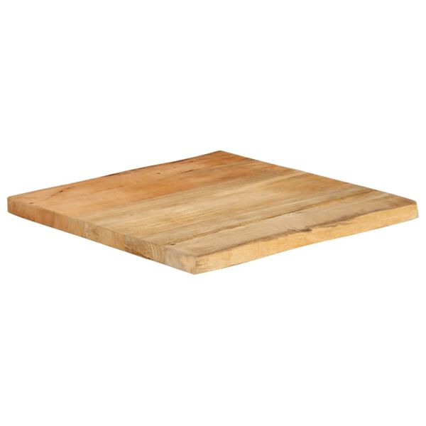 vidaXL lauaplaat, 80 x 80 x 3,8 cm, naturaalsete servadega, mangopuit