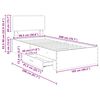 vidaXL Voodi raam peaga sahtliga Pruun tamme 100 x 200 cm Tehispuit