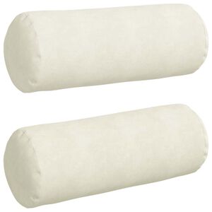 vidaXL Padjad 2 pcs cream &Oslash; 25 x 70 cm Korter kangas