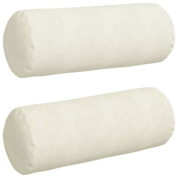 vidaXL Padjad 2 pcs cream Ø 25 x 70 cm Korter kangas