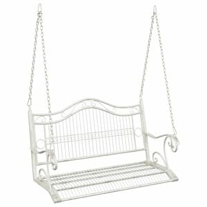 vidaXL Kiikpink Teras 115 x 61 x 63 cm Antikvalge