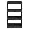 vidaXL raamaturiiul/ruumijagaja, must 60 x 30 x 103,5 cm täismännipuit