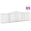 vidaXL kaarekujulised gabioonkorvid 5 tk, 400x50x100/120 cm, raud