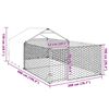 vidaXL Outdoor Dog Kennel Run 5x2x1,5 m tsingitud terasega