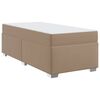 vidaXL Voodi raam madratsiga Cappuccino 90 x 200 cm kangas