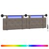 vidaXL Rippuv voodipeats LED-valgustusega Hall Antiik PU
