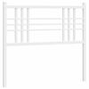 vidaXL metallist vahetatav voodipeats, valge, 107 cm