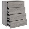 vidaXL 4 sahtliga kummut 60 x 30,5 x 71 cm, hall Sonoma tamm